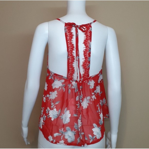 LF Seek the Label Sheer Floral Sleeveless Top XS NWT - Picture 5 of 5